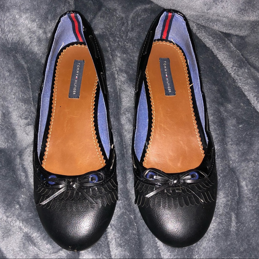 Black Tommy Hilfiger flats